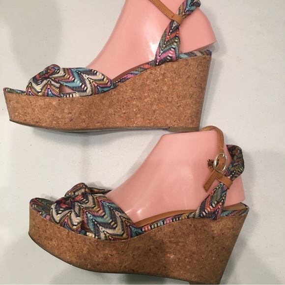 Nine West Wedge Shoes Size 8.5 SB-BE - Picture 3 of 7